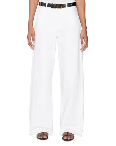 FRAME THE LOOSE WIDE LEG JEANS IN WHITE
