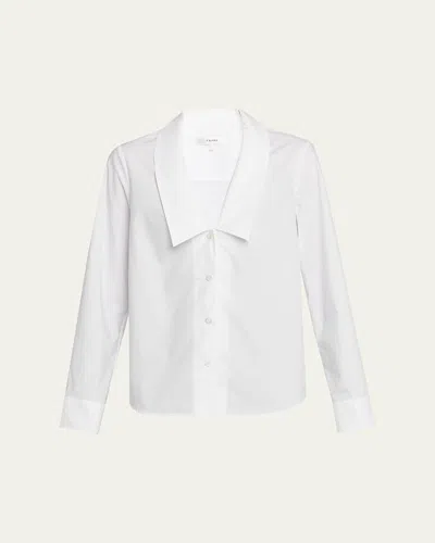 Frame The Low Collar Shirt In White