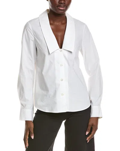 Frame The Low Collar Shirt In Animal Print