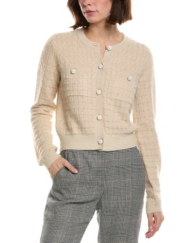 Frame The Lurex Check Alpaca-blend Cardigan In Neutral
