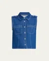 Frame The Major Sleeveless Denim Shirt