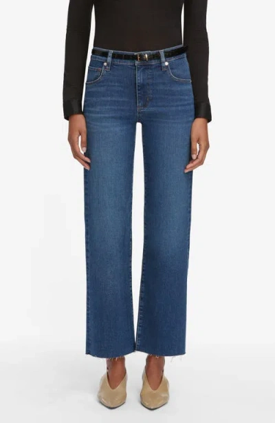 Frame The Mellow Ankle Straight Leg Jeans In Blue