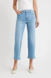 Frame The Mellow Ankle Straight Leg Jeans In Blue