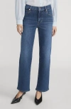 Frame The Mellow Ankle Straight Leg Jeans In Multi