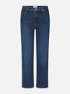 Frame Le Sleek Straight Crop Jeans In Blue