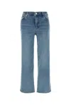 Frame Blue Straight High Rise Jeans In Blue