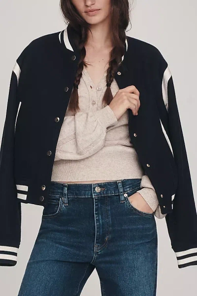 Frame The Mellow Mid-rise Wide-leg Jeans In Blue