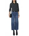 Frame Mellow Mid Rise Ankle Length Jeans In Elixir Raw After In Blue