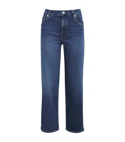 Frame The Mellow Slim Wide-leg Jeans In Blue