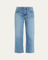 Frame The Mellow Wide Ankle Jeans In Blue