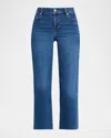 Frame The Mellow Wide Ankle Jeans In Blue