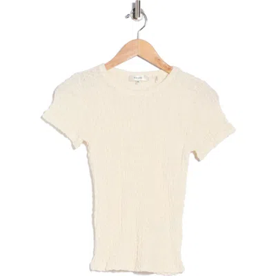 Frame The Mesh Lace Baby Tee In Cream