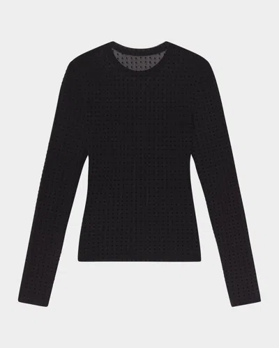 FRAME THE MESH POLKA DOT TOP