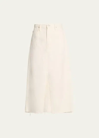Frame The Midaxi Denim Midi Skirt In Neutrals
