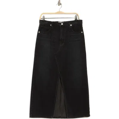 Frame The Midaxi Denim Skirt In Inkwell