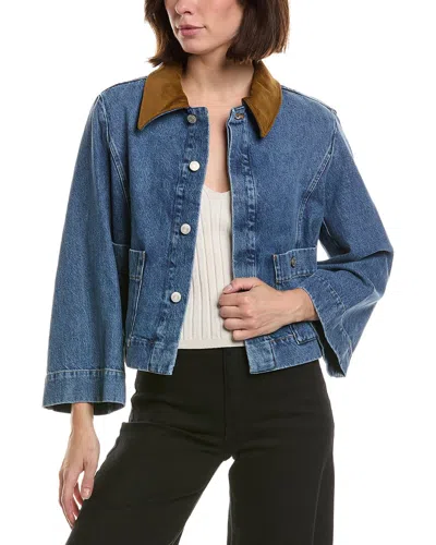 Frame The Mini Denim Swing Jacket In Sonc-sonic