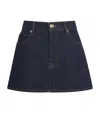 Frame The Mini Skirt Rinse In Blue