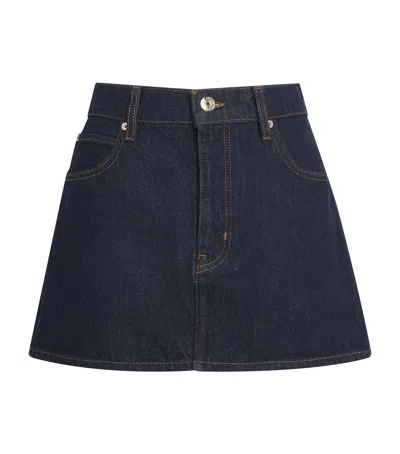 Frame The Mini Skirt In Blue