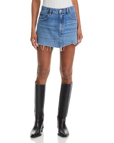 Frame The Mini Skirt In Blue