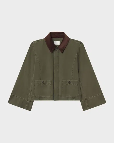Frame The Mini Swing Jacket In Brown