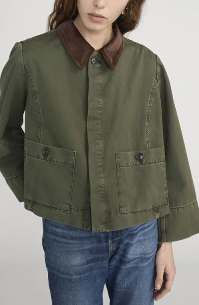 Frame The Mini Swing Jacket In Green