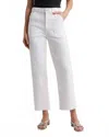 Frame The Modern Pocket Wide Leg Jeans In White In White