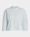 Frame The Modern Puff Top In Blue