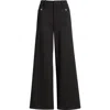 Frame The Modernist High Waist Wide Leg Pants In Black