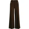 Frame The Modernist High Waist Wide Leg Pants In Brown
