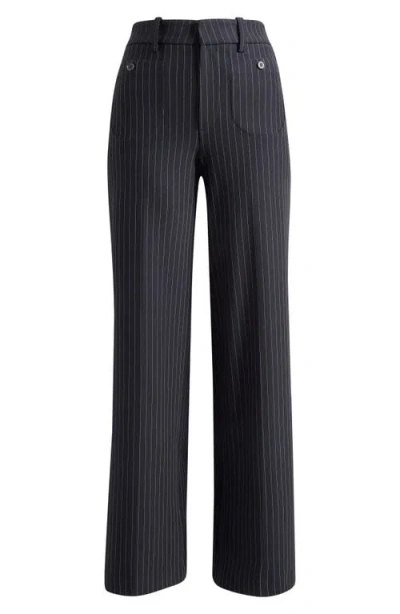 Frame The Modernist Patch Pocket Pinstripe Pants In Blue