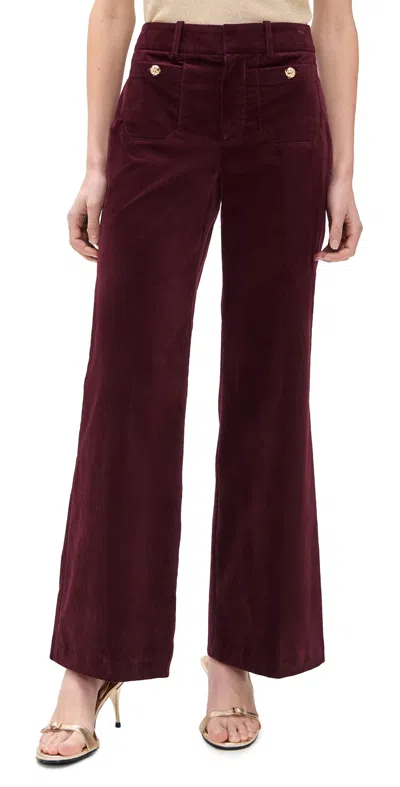 Frame The Modernist Pocket Trousers Cabernet In Burgundy