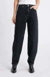 Frame The Narrow Barrel Leg Jeans In Black