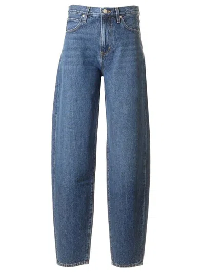 Frame The Narrow High Waist Jeans In Blue