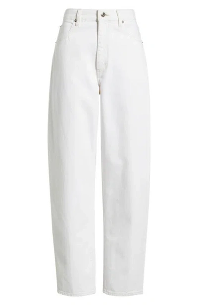 Frame The Neat High Waist Barrel Jeans In White
