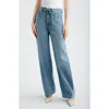 Frame The Off Duty Drawstring Bow Jeans In Blue
