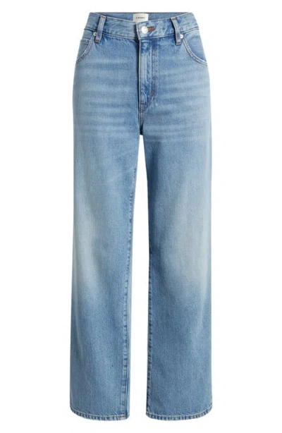 Frame The Off Duty Hang Ankle Straight Leg Jeans In Blue