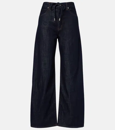Frame The Off Duty Wide-leg Jeans In Blue