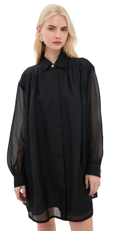 Frame The Organza Swing Dress Black