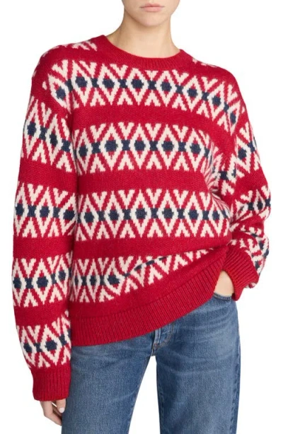Frame The Oversize Baby Alpaca Wool Sweater In Multi