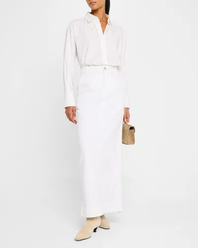 Frame The Oversized Pearl Shirt In White