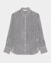 Frame The Oversized Pocket Shirt In Navy Multi