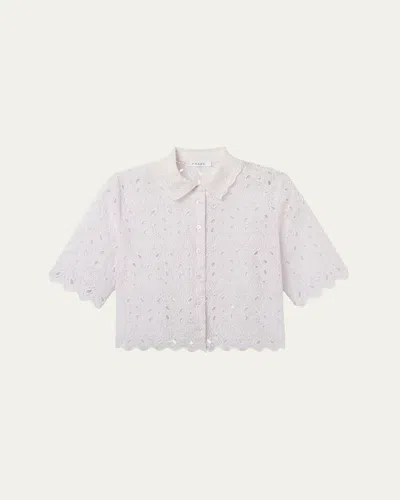 Frame The Paisley Eyelet Shirt In White