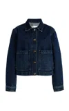 Frame The Patch Pocket Denim Jacket In Blue