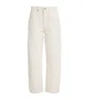 Frame The Pearl Barrel Wide-leg Jeans In Ivory