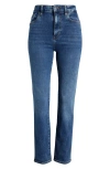 Frame The Pencil Crop High Waist Ankle Slim Straight Leg Jeans In Canals