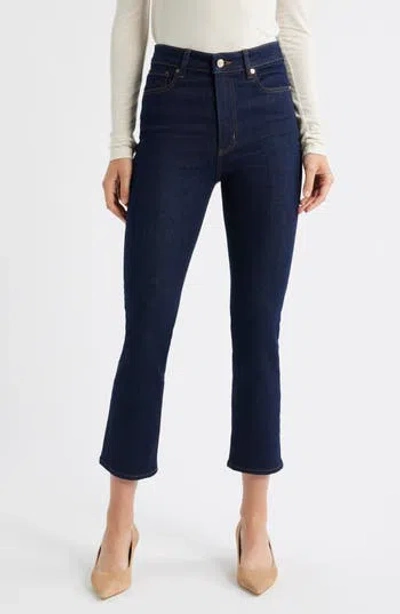 Frame The Pencil Crop High Waist Ankle Slim Straight Leg Jeans In Blue