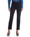 Frame Womens The Pencil Five-pockets Straight-leg High-rise Stretch-denim Jeans Levitate In Blue