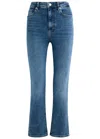 Frame The Pencil Crop Skinny Jeans In Dark Blue