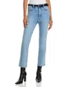 Frame The Pencil High Rise Ankle Slim Jeans In Springs In Blue