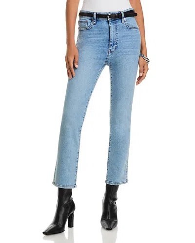 Frame The Pencil High Rise Ankle Slim Jeans In Springs In Blue